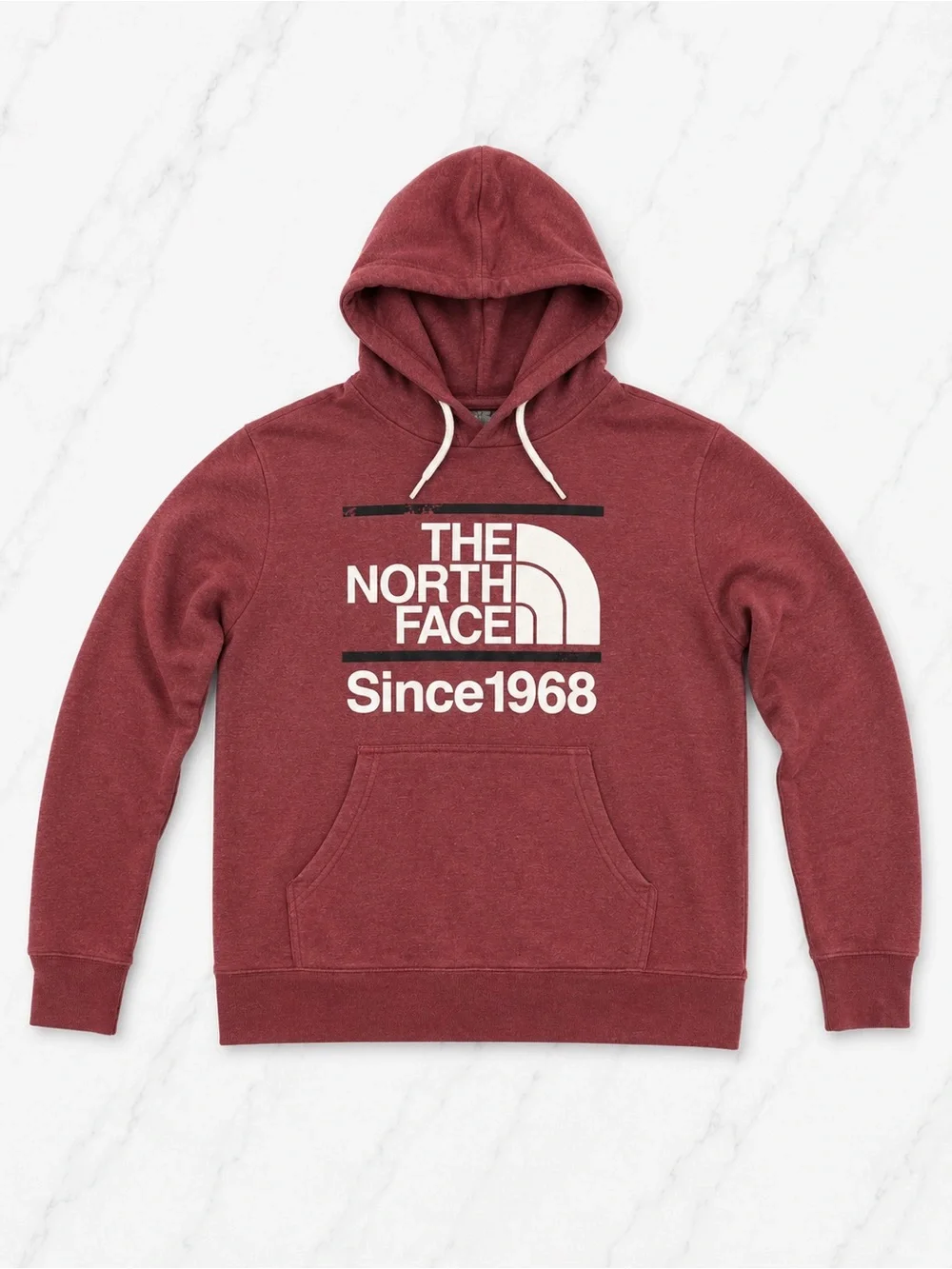 The North Face Men's Hooded Sweatshirt - Burgundy